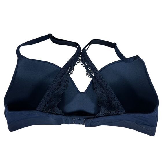 Soma Enbliss 36C Luxe Wireless Bra With Lace Back Navy - Picture 4 of 10